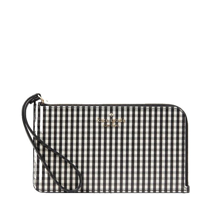 Kate Spade Medium L-zip Lucy Wristlet - Jazzy Gingham Print