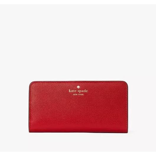 Kate Spade Bailey Large Slim Bifold Wallet Candied Cherry