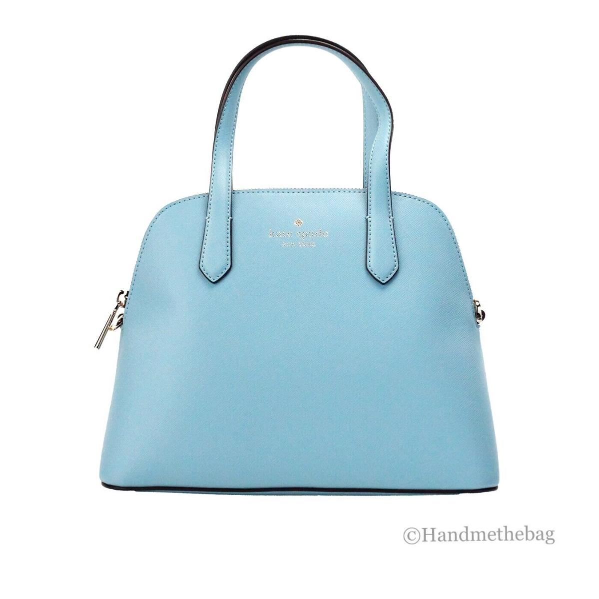 Kate Spade Schuyler Medium Smoky Blue Pvc Domed Satchel Crossbody Bag