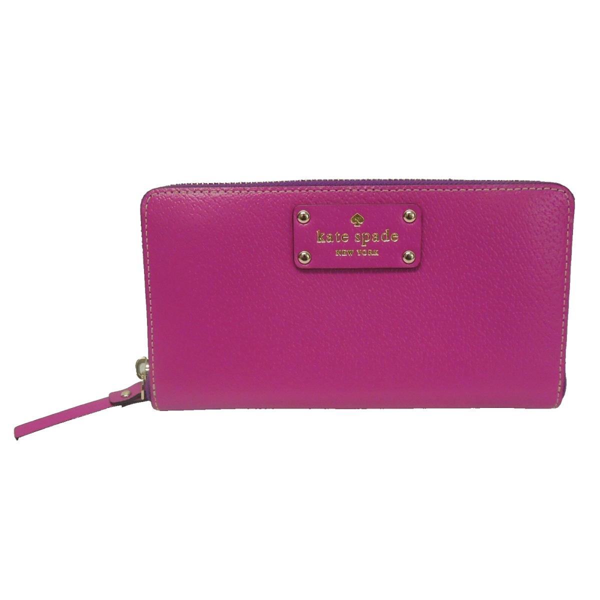 Kate Spade Neda Wellesley Continental Bengal Purple Leather Wallet