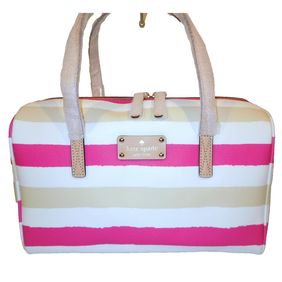 Kate Spade Kaleigh Bondi Road Satchel Purse Handbag Pink/cream WKRU1962