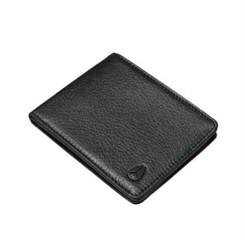 Nixon Cape Leather Wallet Black Bi-fold Card Money Holder