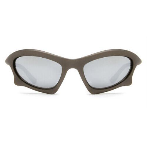 Balenciaga BB0229S Sunglasses Gunmetal Silver Mirrored 59mm