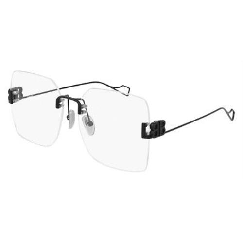 Balenciaga BB0113O Eyeglasses RX Women Black Square 60mm