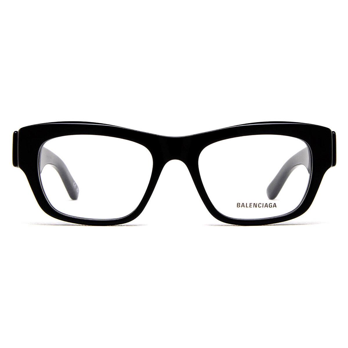 Balenciaga BB0264O Eyeglasses Unisex Black Square 53mm