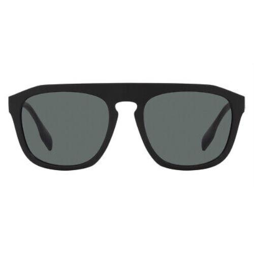 Burberry Wren BE4396U Sunglasses Matte Black Dark Gray Polarized 57mm - Frame: Matte Black / Dark Gray Polarized, Lens: Dark Gray Polarized
