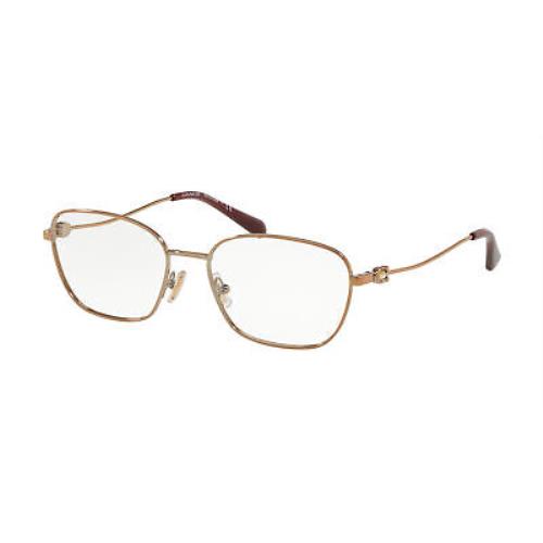 Coach HC5103B 9331 Eyeglasses Women`s Rose Gold Full Rim Rectangle Shape 54mm