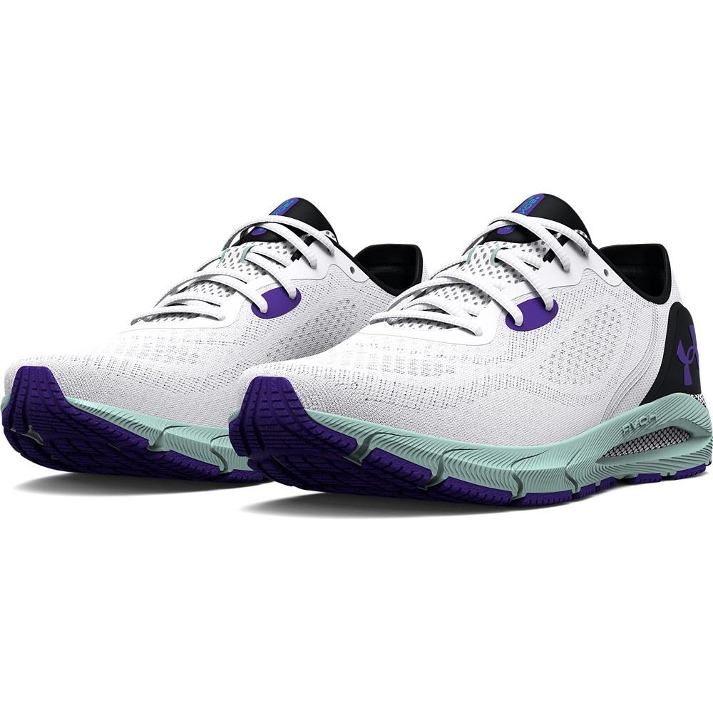 Under Armour 3024906 Women`s Training UA Hovr Sonic 5 Running Athletic Shoes White/Grape