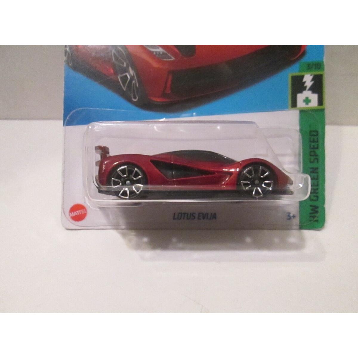 Hot Wheels Lotus Evija Red Treasure Hunt HW Green Speed 3/10 in Package