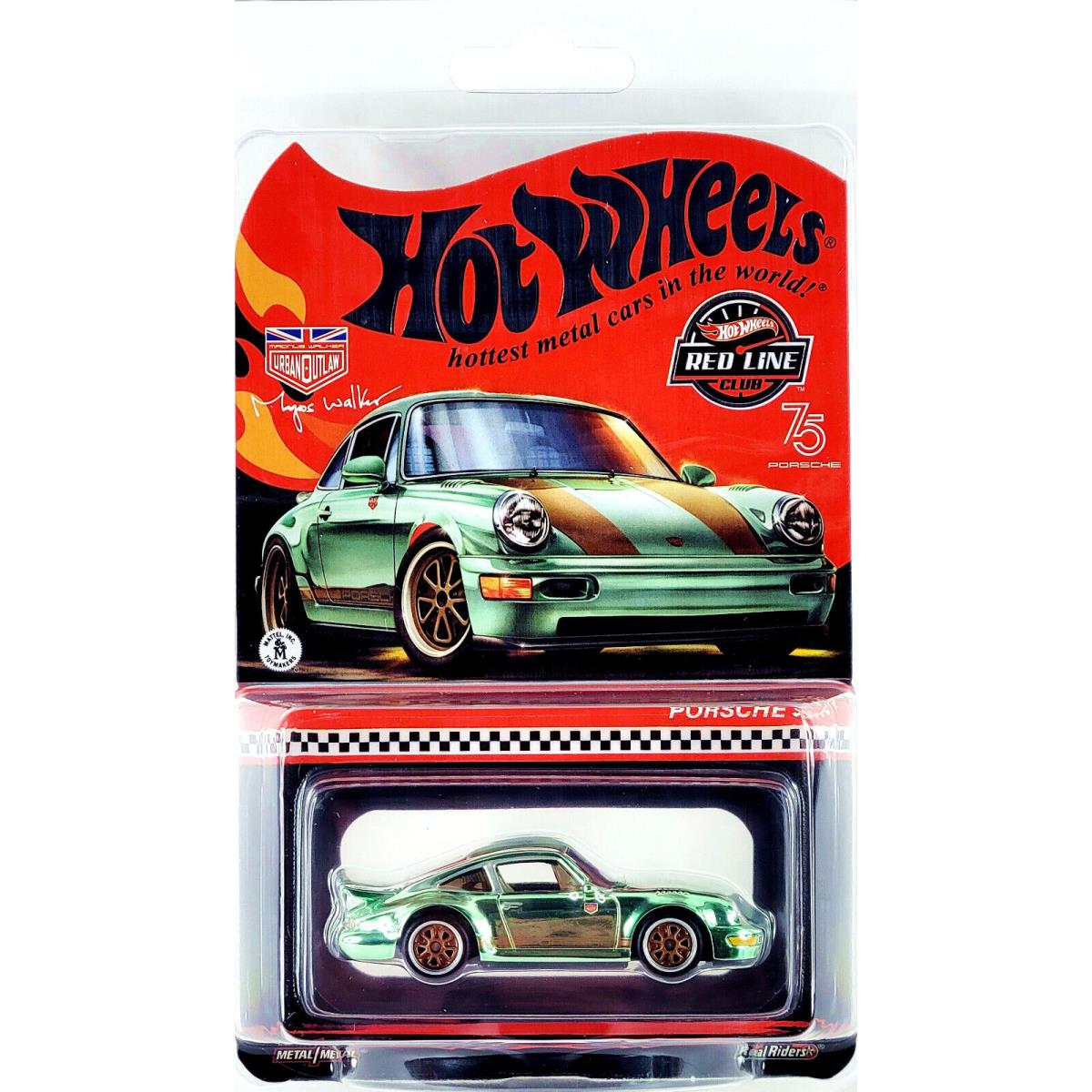 Hot Wheels Red Line Club Rlc Porsche 964 Light Green Outlaw in Protector