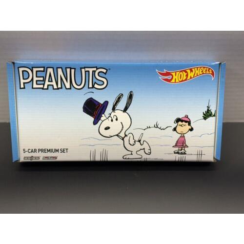 2016 Peanuts Hot Wheels 5 Car Premium Set Winter Themed