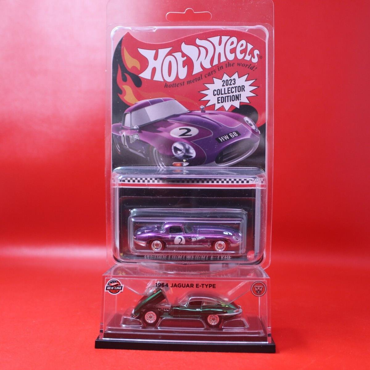 2023 Hot Wheels Rlc 1964 Jaguar E-type Green + Jaguar Lightweight Mail In Purple