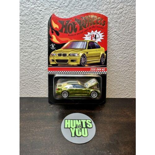 Hot Wheels Rlc Exclusive 2006 Bmw M3 Spectraflame Yellow 133/20000