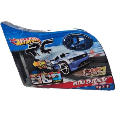 Hot Wheels Blue Chevy Camaro RC Nitro Speeders Remote Charger