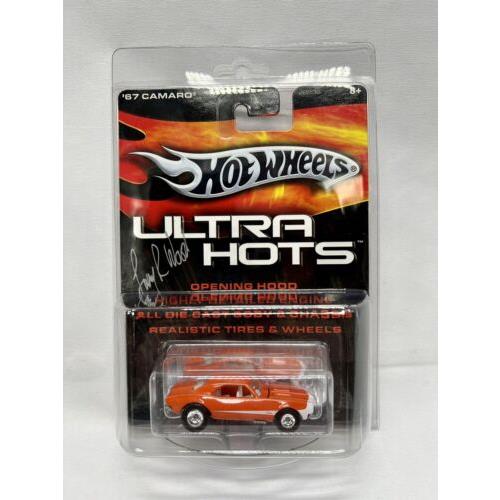 Autograph by Larry Wood Hot Wheels Ultra Hots `67 Camaro Orange Real Riders