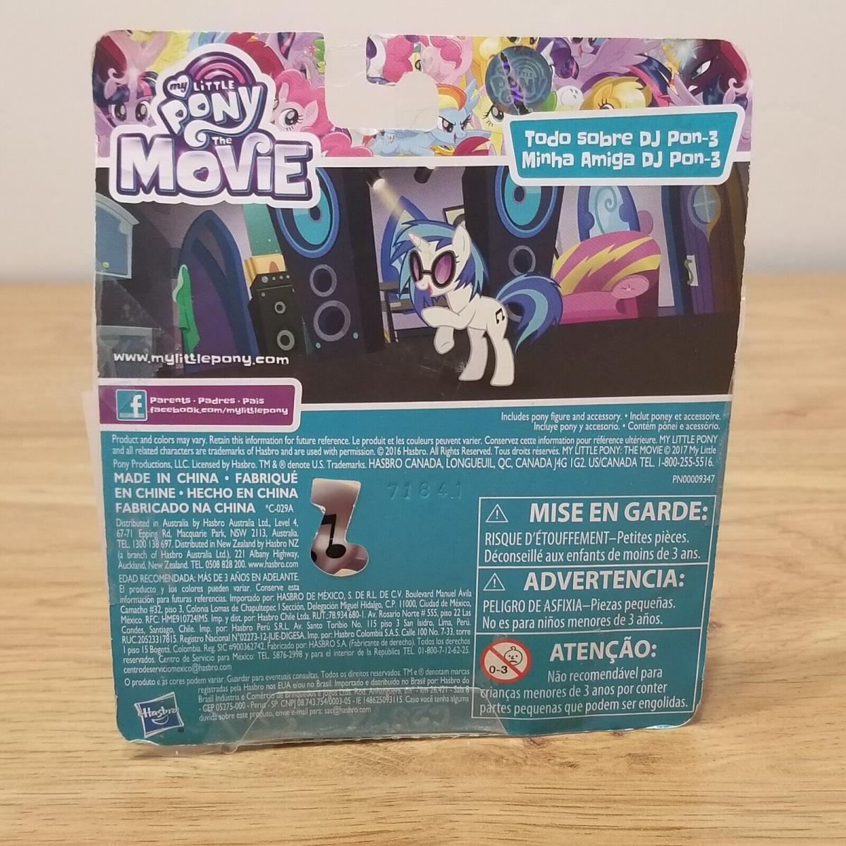 My Little Pony The Movie Toy Figure Accessory DJ Pon 3 In Package Hasbro