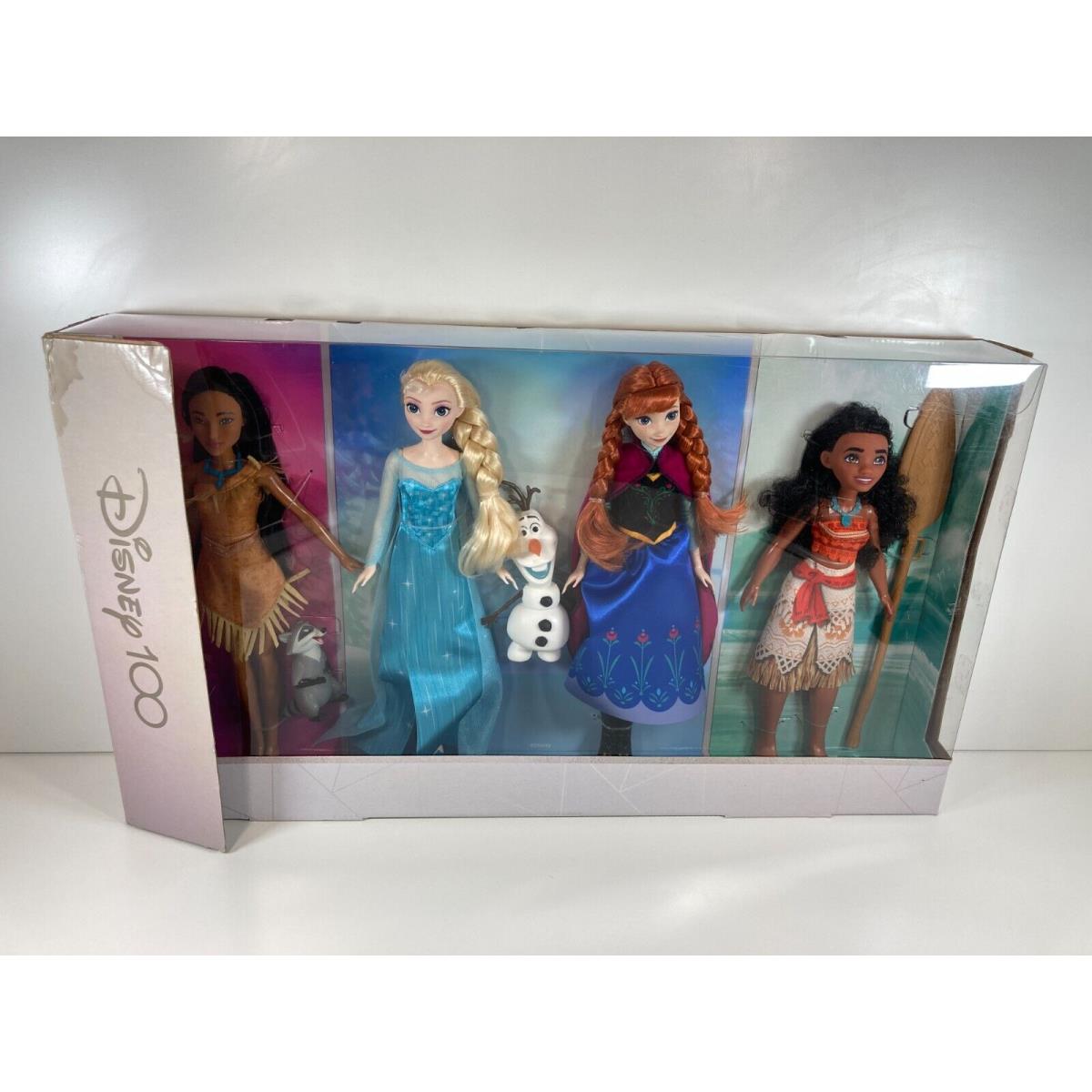 Disney Princess 100 Years of Wonder 4 Dolls Mattel Pocahontas Anna Elsa Moana