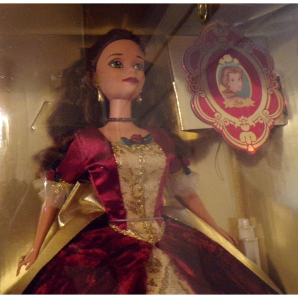 1997 Disney`s Mattel 16710 - Second IN Series Holiday Princess Belle Doll