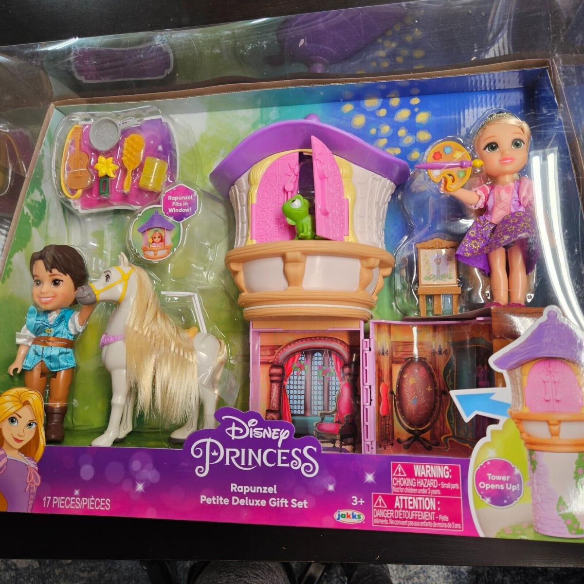 Disney Princess Rapunzel Petite Deluxe Gift Set Flynn Rider Maximus Tree House