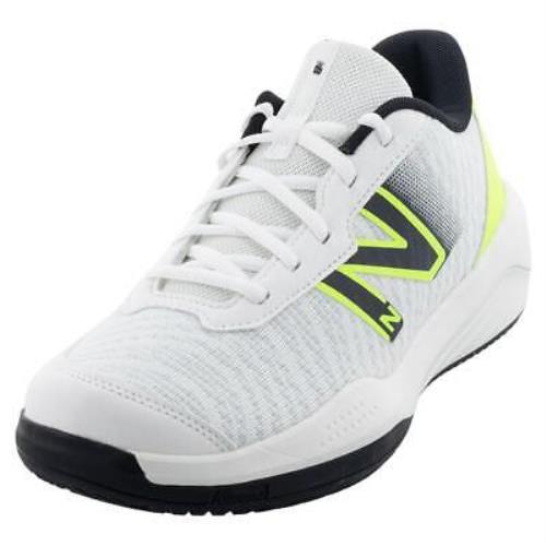 New Balance Juniors` 996v5 Tennis Shoes White and Hi-lite