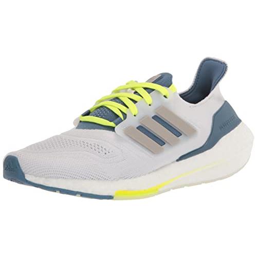 Adidas Men`s Ultraboost 22 Heat.rdy Running Shoes White/Metal Grey/Linen Green