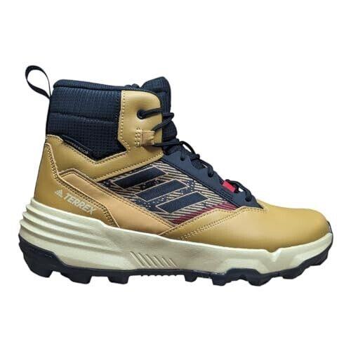 Adidas Terrex Unity Leather Mid R.rdy GZ3970 Mens Beige Tone Hiking Shoes JAB199 - Black Beige Tone Mesa
