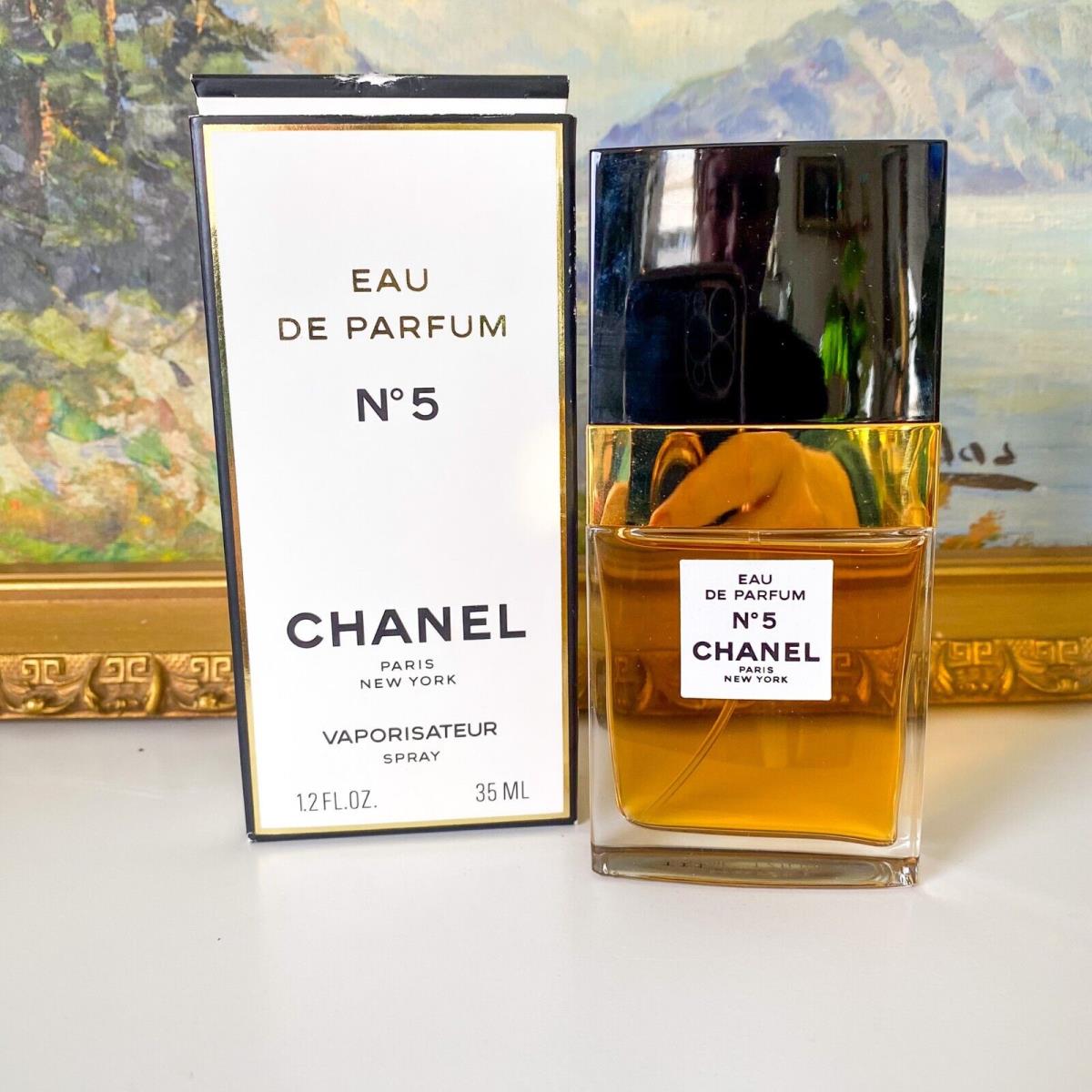 Vintage Chanel No. 5 Eau de Parfum Edp Spray 1.2 oz 35 ml Old Stock +box Perfume