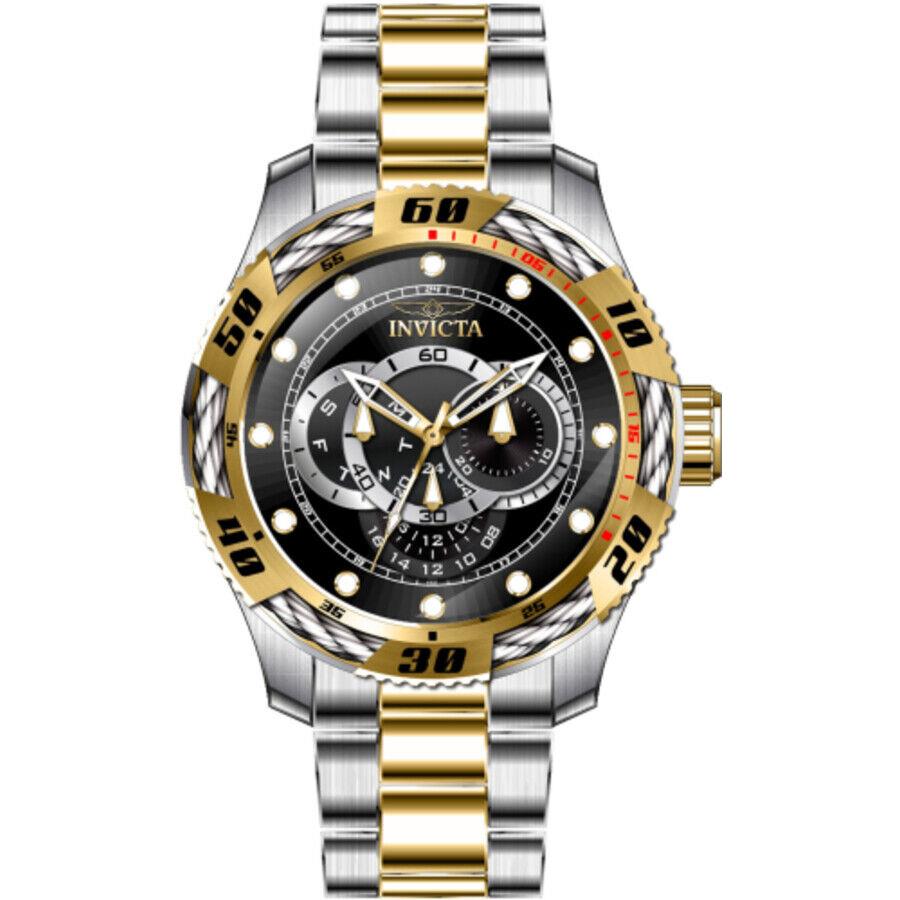 Invicta Speedway Gmt Quartz Black Dial Men`s Watch 45753