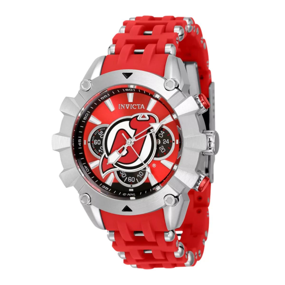 Invicta Nhl Jersey Devils Sea Spider 42mm Chronograph Limited Ed 43437