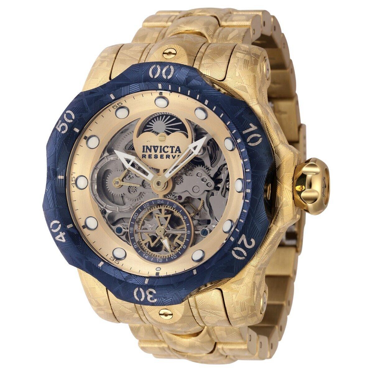 Invicta Reserve Venom Sun Moon Dial Automatic Men`s Watch - 53.7mm Gold 44436