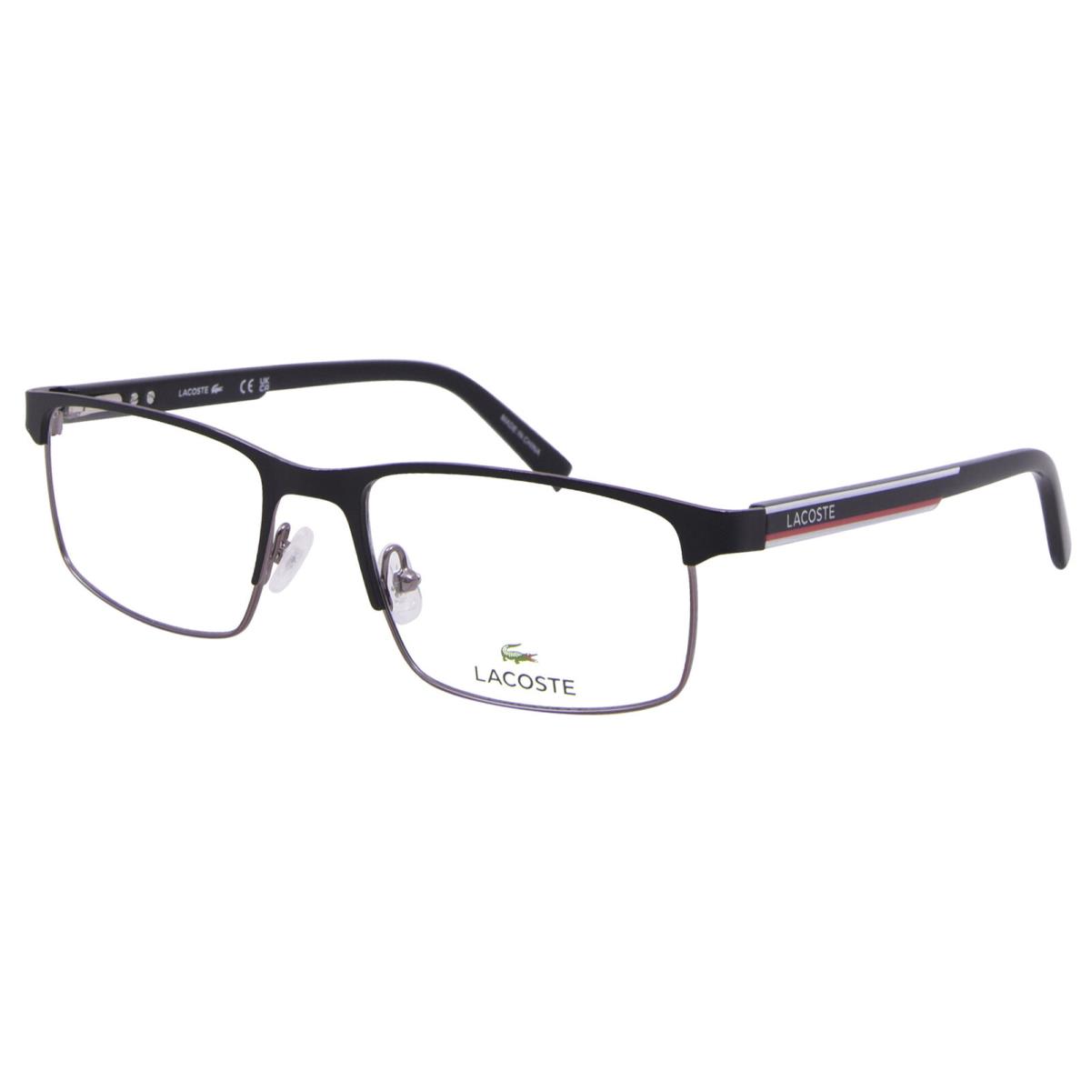 Lacoste L2271 004 Eyeglasses Men`s Black/grey Full Rim Rectangle Shape 54mm