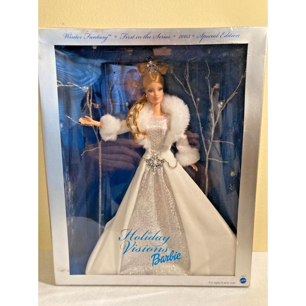 2003 Mattel Holiday Visions Barbie Doll Winter Fantasy Special Edition Nrfb