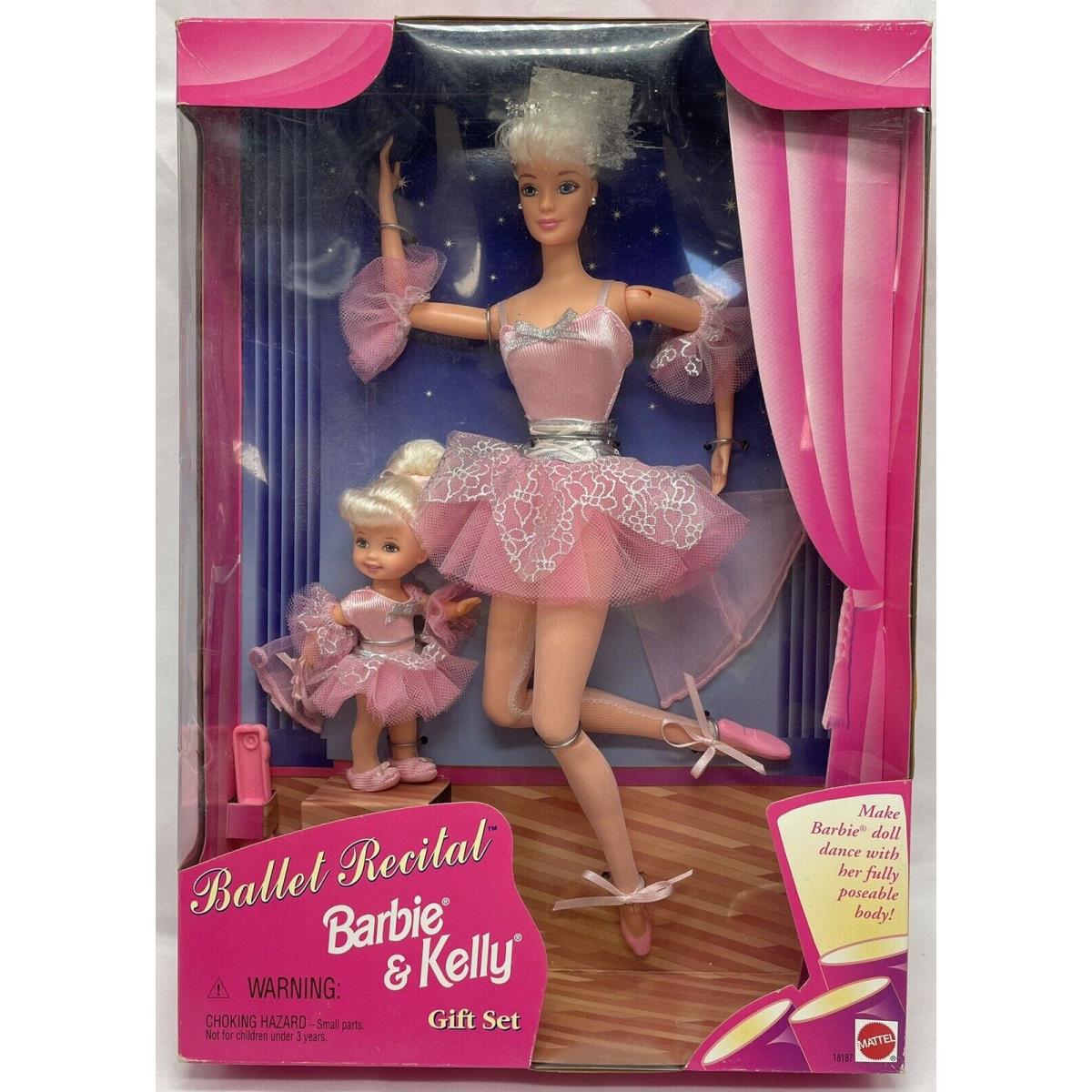 1997 Ballet Recital Barbie Kelly Doll Gift Set in Box 18187