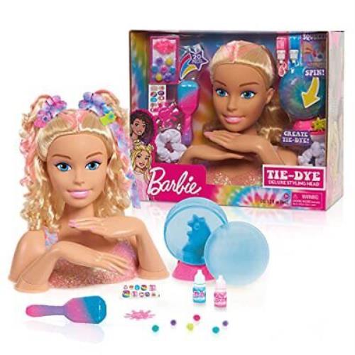 Just Play Just Play Barbie Tie-dye Deluxe 22-Piece Styling Head Blonde Hair