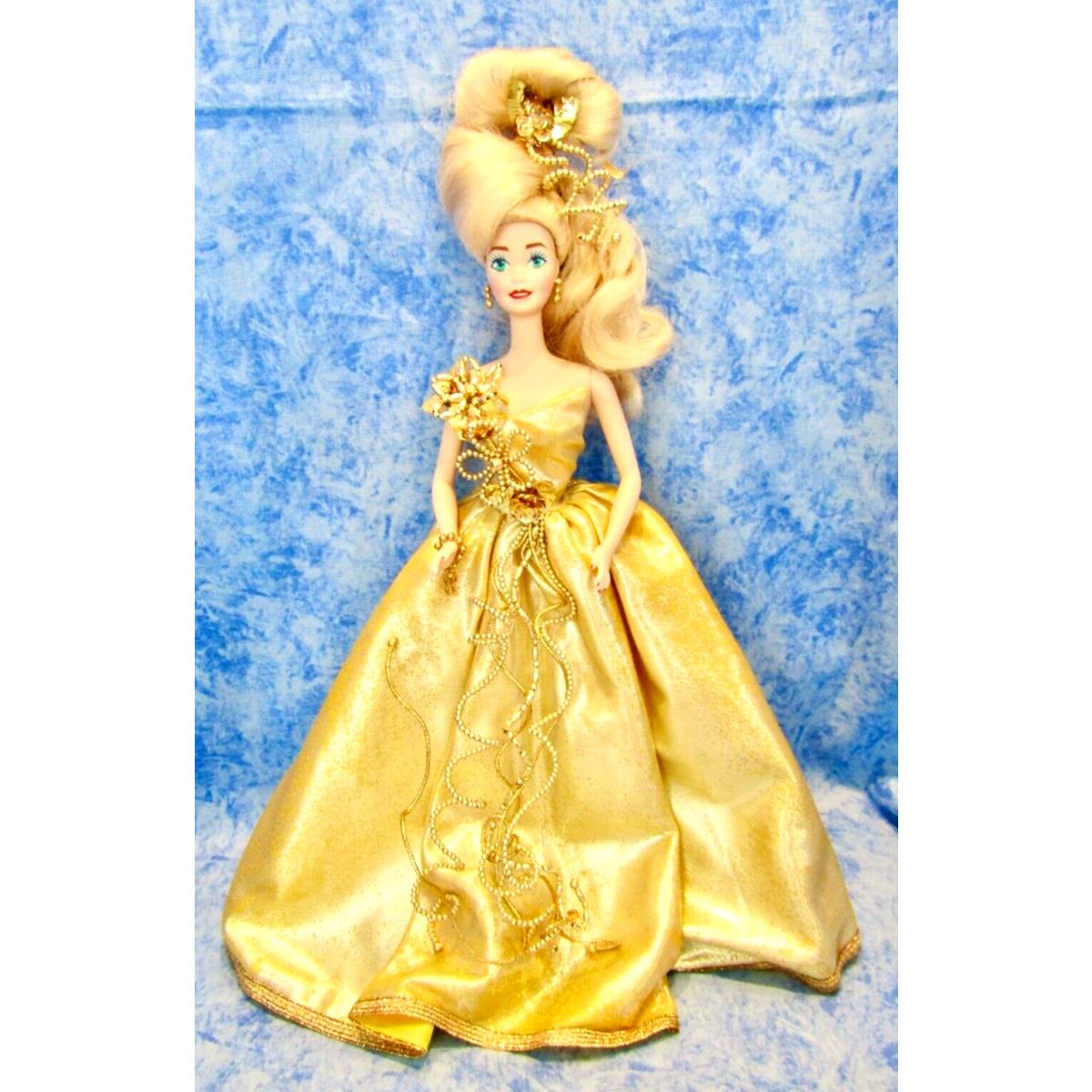 Barbie - Porcelain Barbie - Gold Sensasation - Ltd. Ed. 22k Gold Jewelry