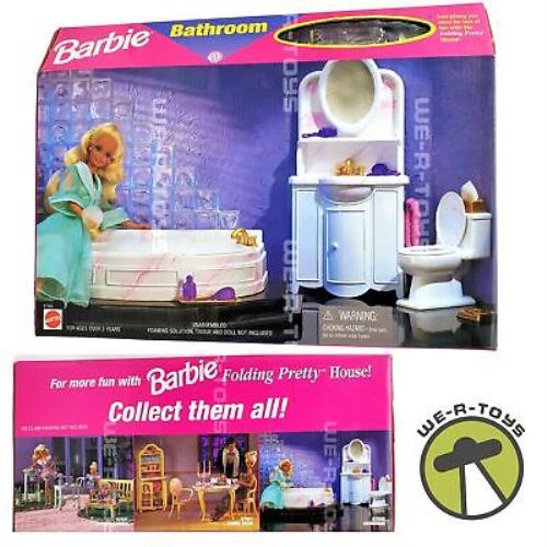 Barbie Bathroom Furniture and Accessories For Folding Pretty House Mattel Nrfb