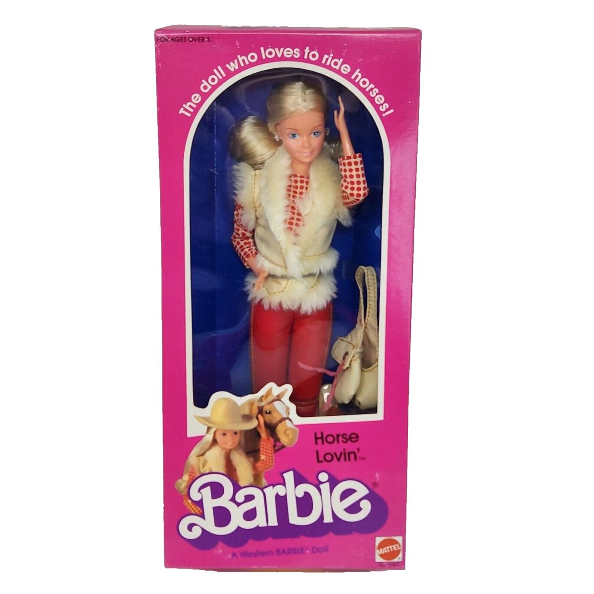 Vintage 1982 Horse Lovin Barbie Doll IN Box Mattel 1757 Nos