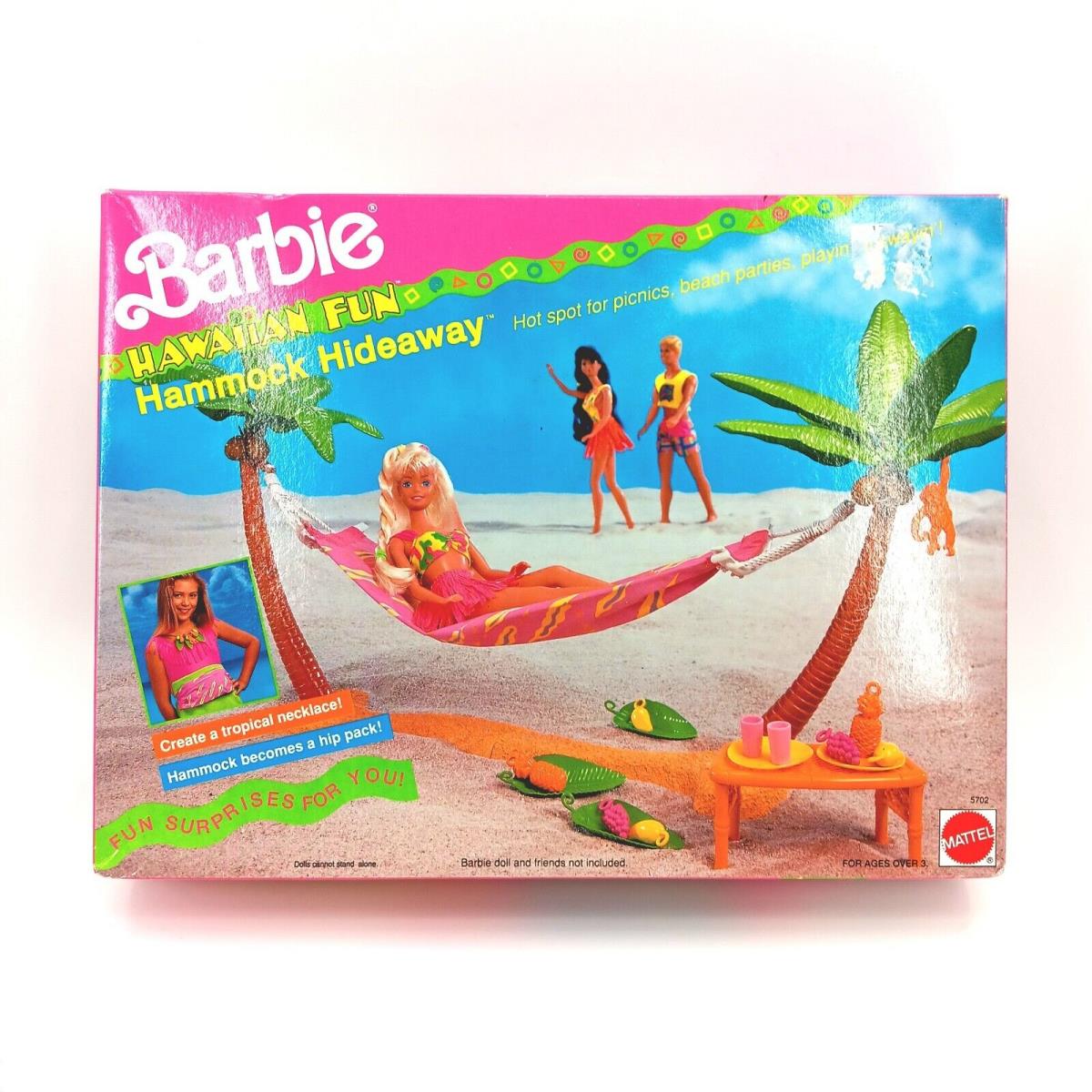 1990 Barbie Hawaiian Fun Hammock Hideaway Playset - Never Opened 19-SH