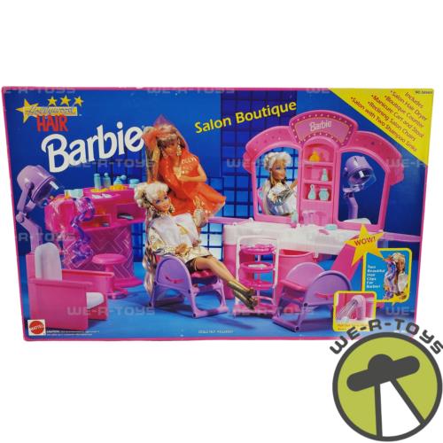 Barbie Hollywood Hair Salon Boutique Playset Squirts Water 1993 Mattel 9521 Nrfb