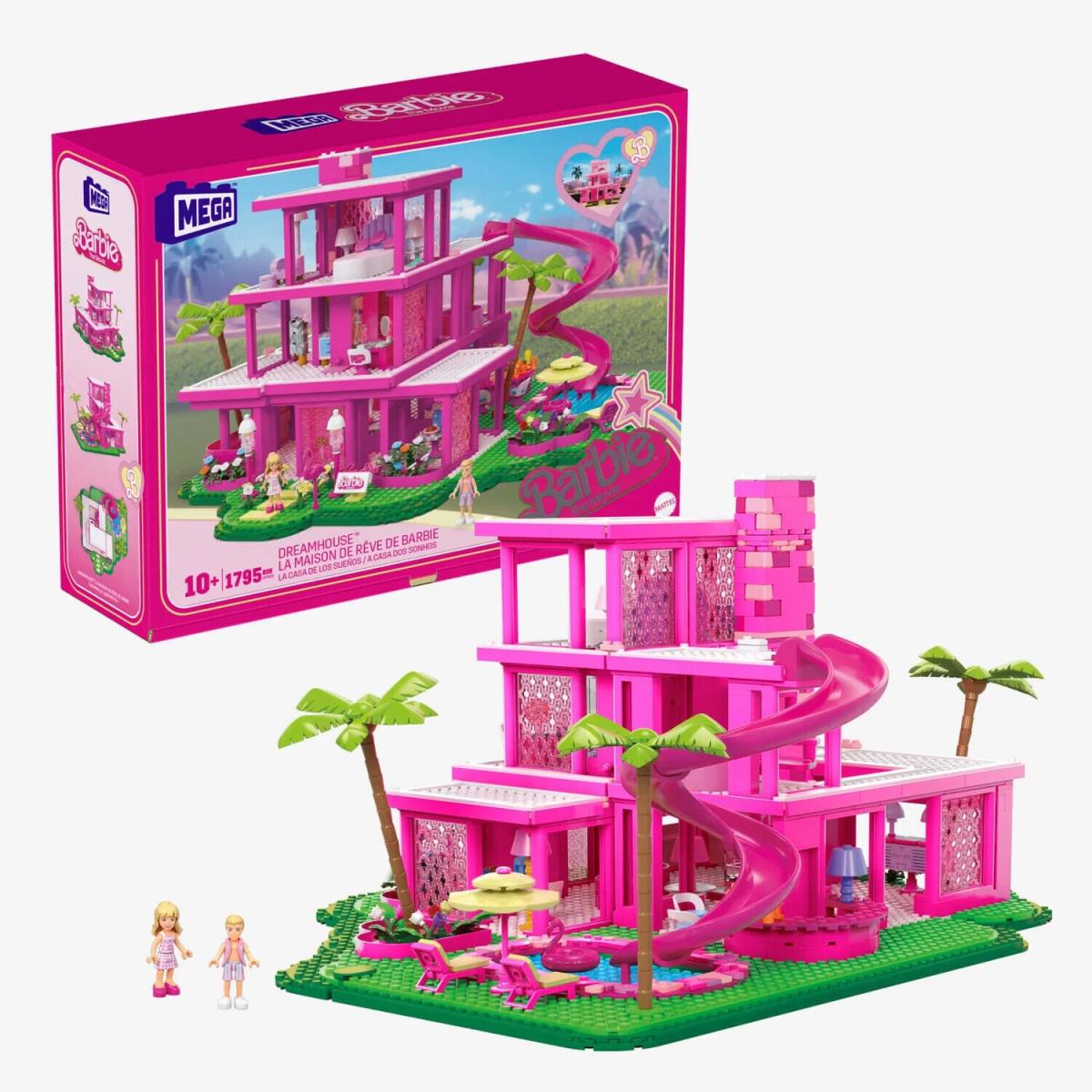 Mega Barbie The Movie Building Toys For Adults Dreamhouse with 1795 Pcs