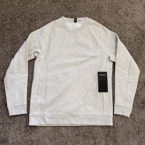 Lululemon Classic-fit Fleece Crew Sweatshirt Grey Hcug/wht Men`s Size M-xxl