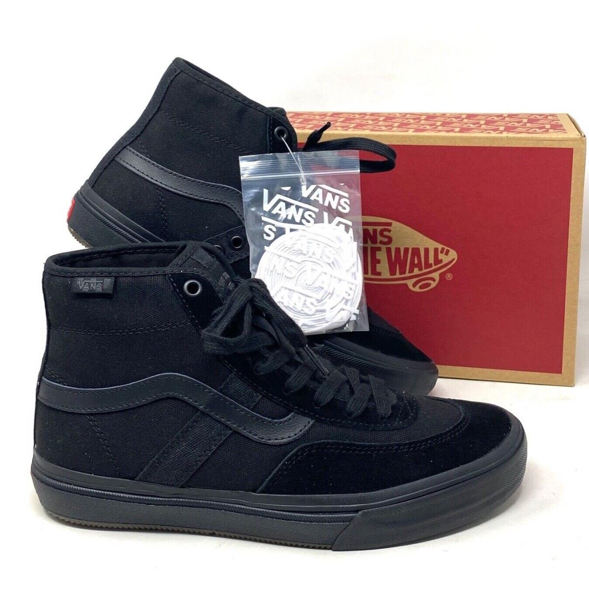 Vans Crockett High Shoe Canvas Suede Black Casual Sneakers Women`s VN0A5JIGBLA