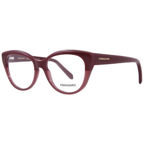 Salvatore Ferragamo SF2970 601 Eyeglasses Women`s Burgundy Full Rim 53mm