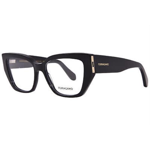 Salvatore Ferragamo SF2972 001 Eyeglasses Women`s Black/gold Full Rim 54mm