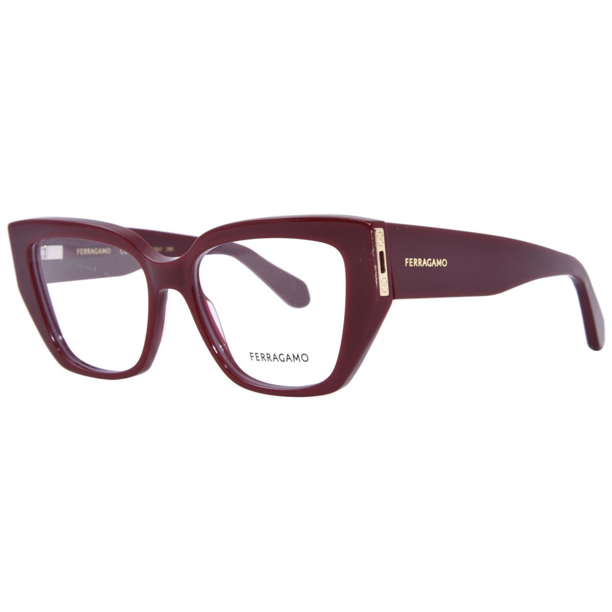 Salvatore Ferragamo SF2972 601 Eyeglasses Women`s Burgundy Full Rim 54mm