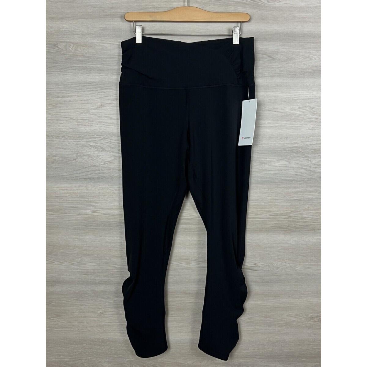 Women`s Lululemon Align Pant 25 Ruched Blk Black Size 14