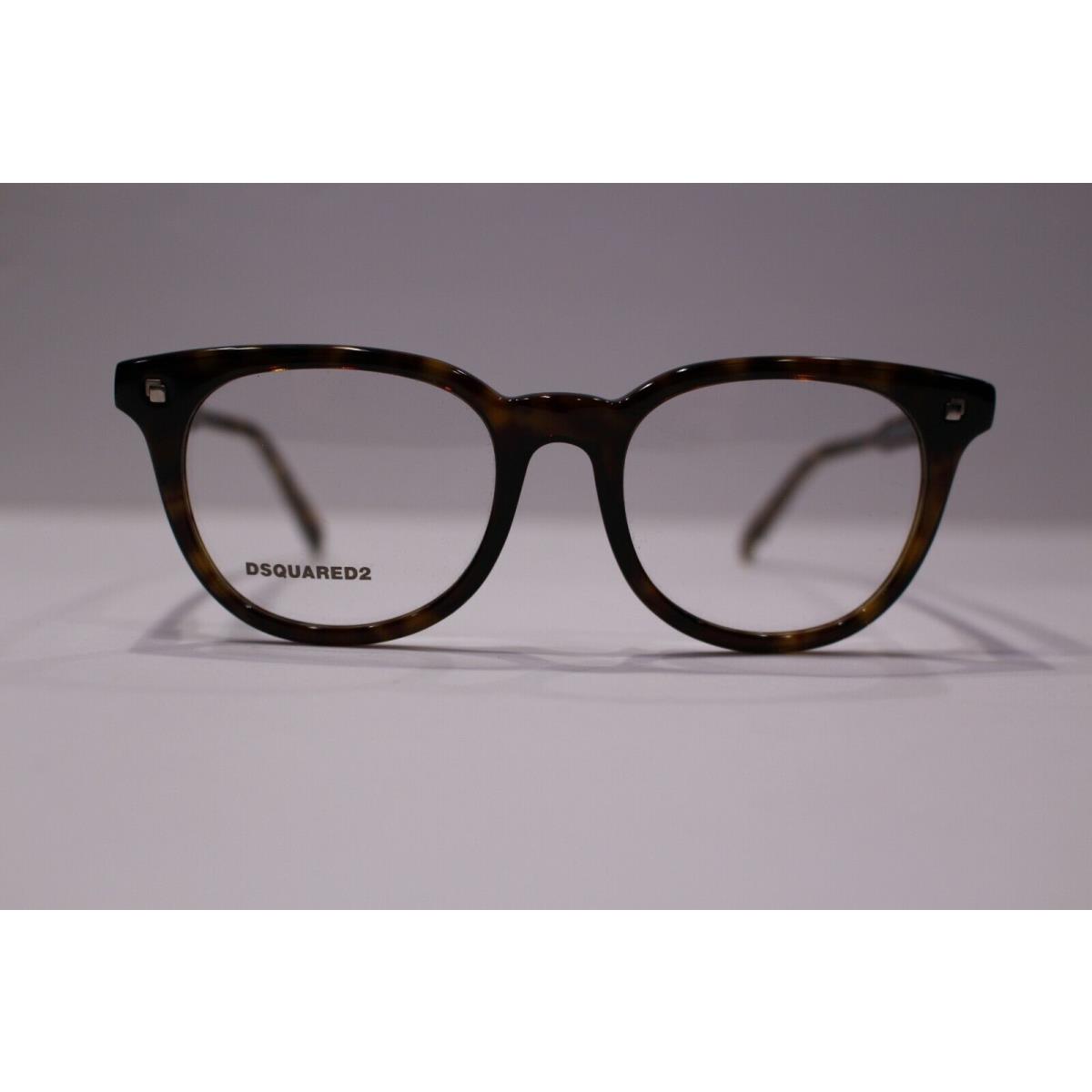 Dsquared2 DQ5144 052 Dark Havana Round 49-18-145mm Full Rim Unisex Eyeglasses