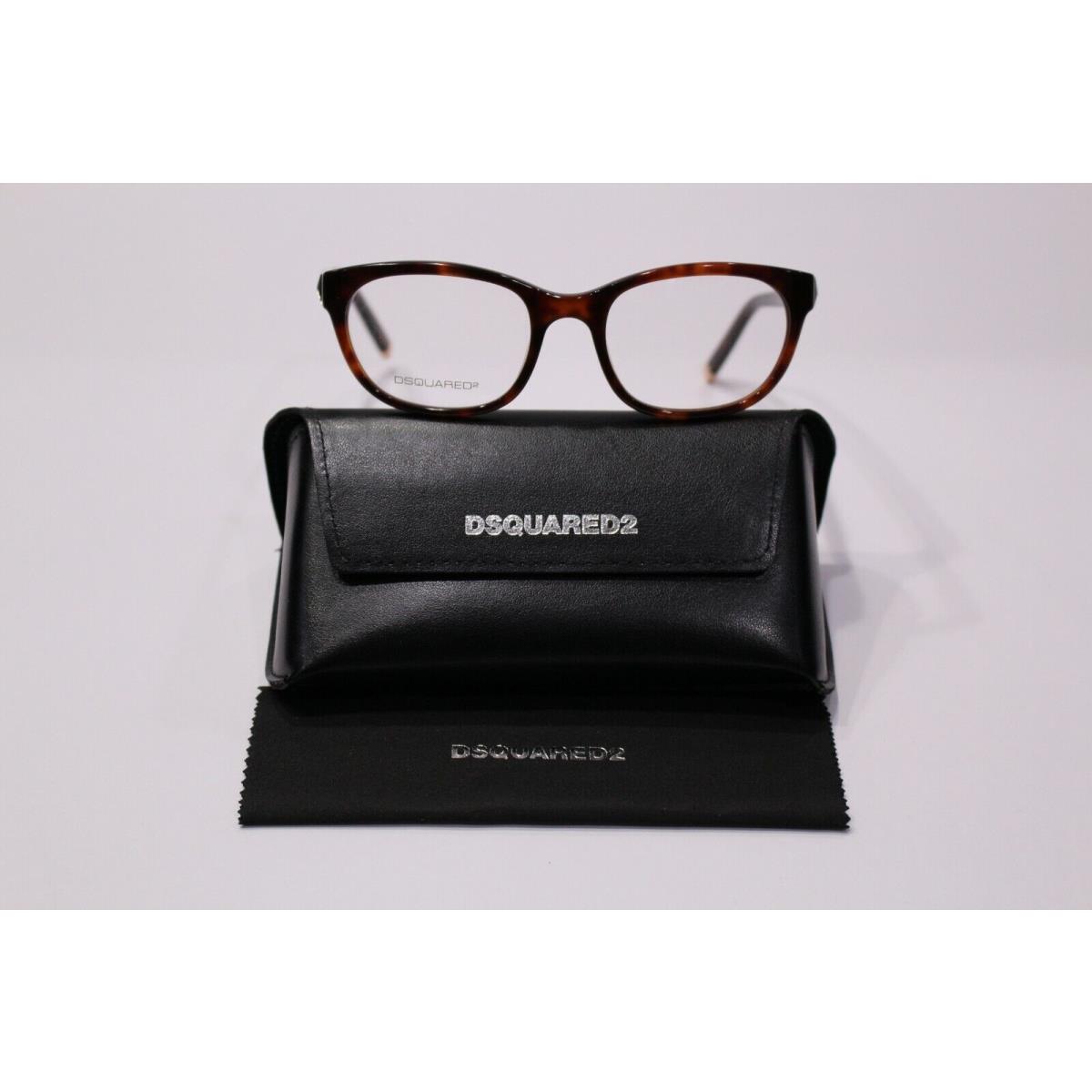 Dsquared2 DQ5041 052 Dark Havana Square 51-19-145mm Full Rim Unisex Eyeglasses