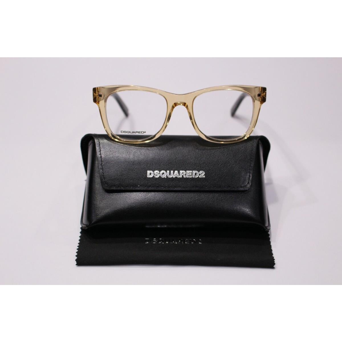Dsquared2 DQ5145 045 Shiny Light Brown Square 53-19-140mm Full Rim Eyeglasses