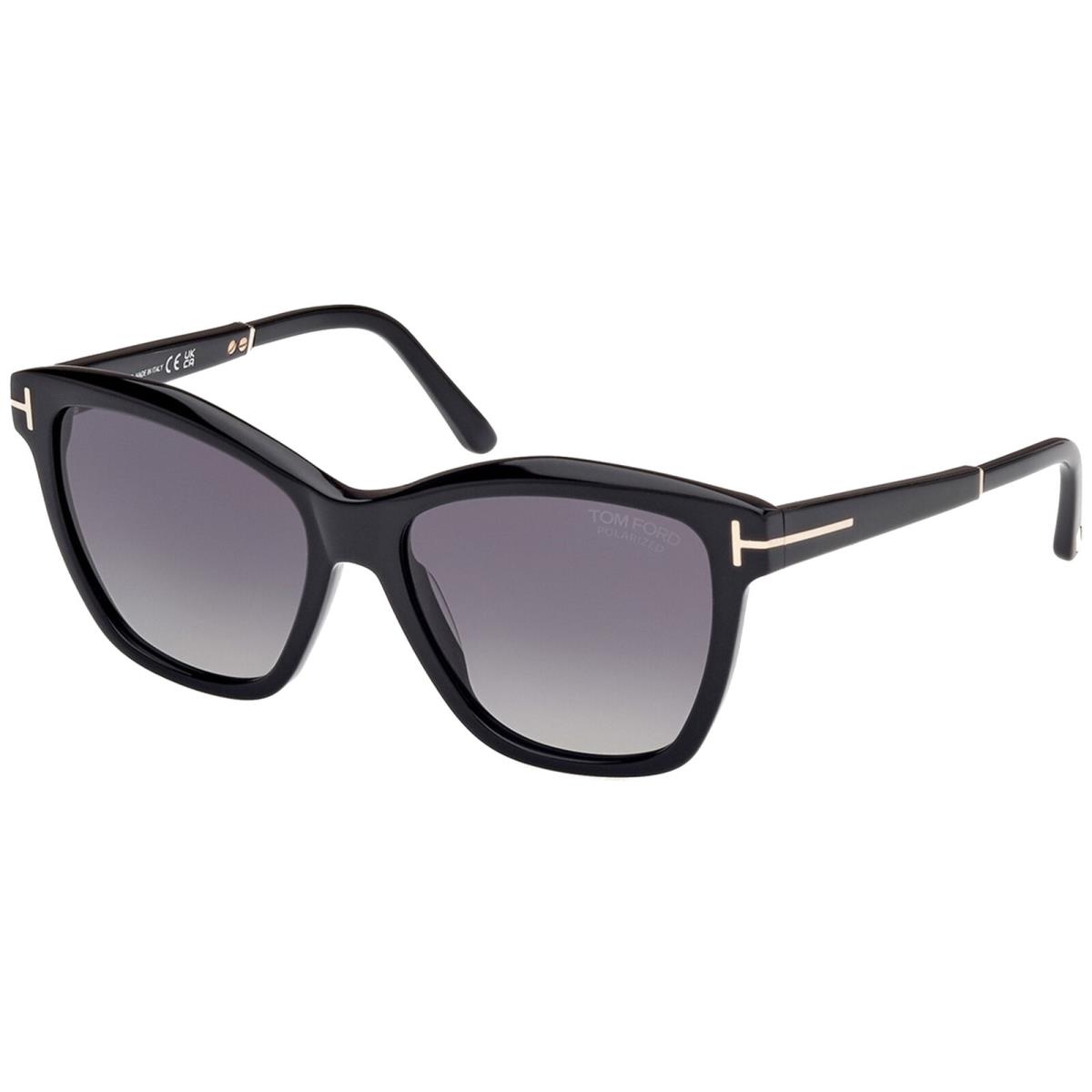 Tom Ford Lucia Polarized Women`s Cat-eye w/ Extendable Temples - FT1087 - Italy Black/Smoke (01D-54)